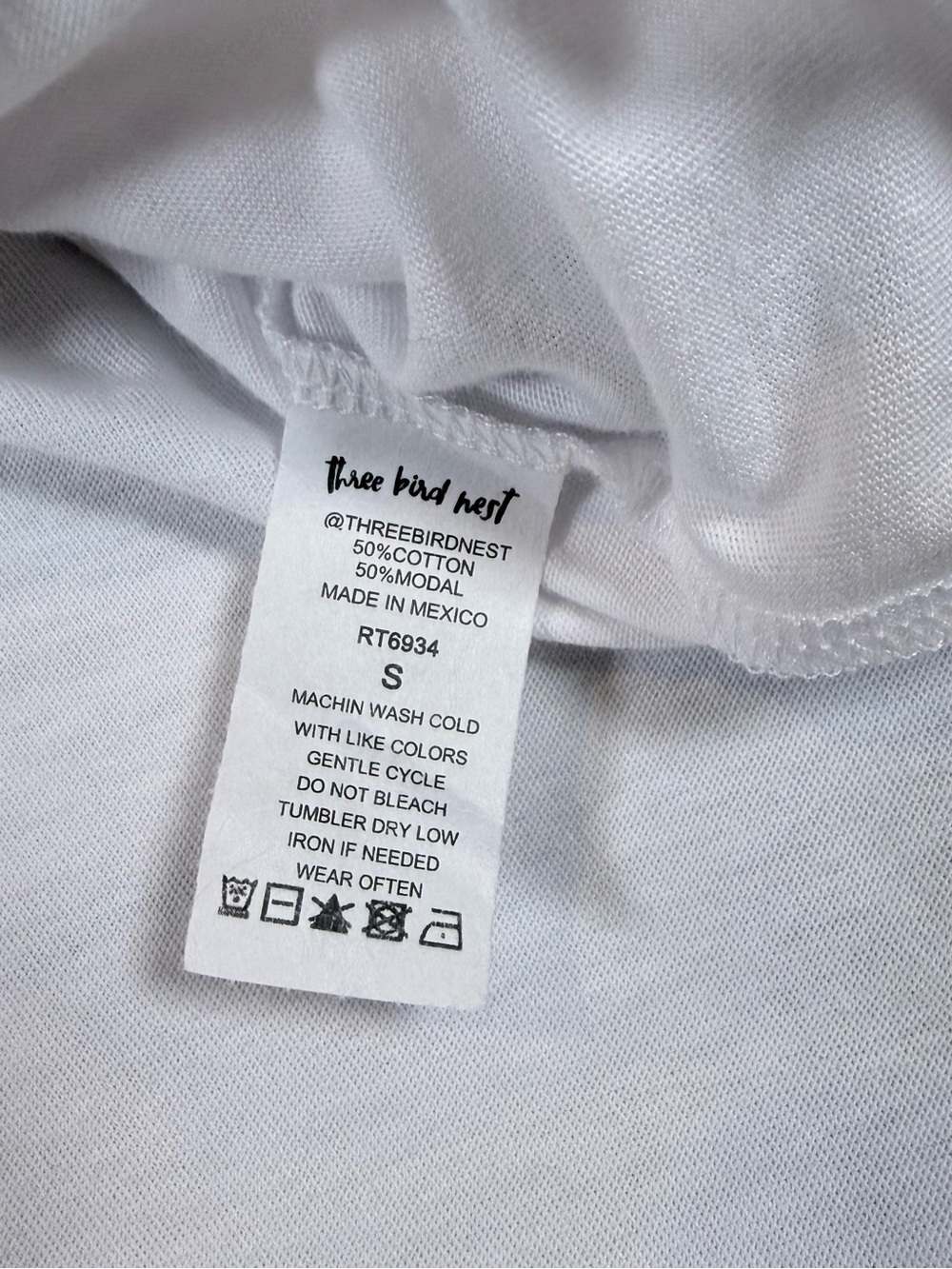 Three Bird Nest Two-Tone Ruffle Raglan Top - White & Charcoal - Picture 4 of 7